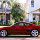 Here, the auto focus was too fast. I set it on the lovely MR2 but the camera refocused on the houses as i hit the AF-lock and moved to frame the shot. Too quick. But I will go back and take this picture again, and with better film.